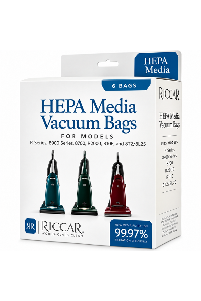 Riccar R21 series type A Vibrance HEPA Vacuum Bags (6 pack) Part # RAH-6  for classic style models