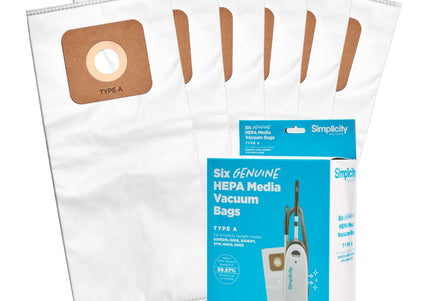 Simplicity type A Vacuum Cleaner Bags fits S20EZM & other Uprights