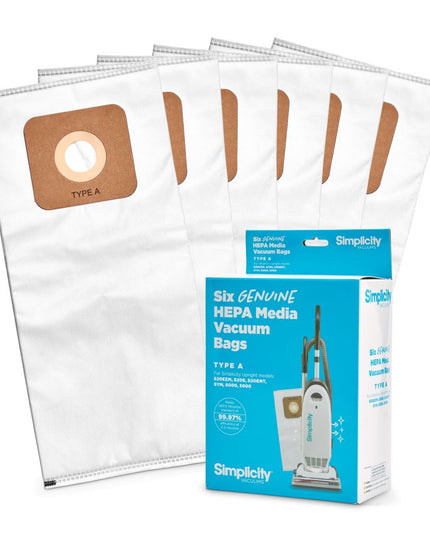 Simplicity type A Vacuum Cleaner Bags fits S20EZM & other Uprights