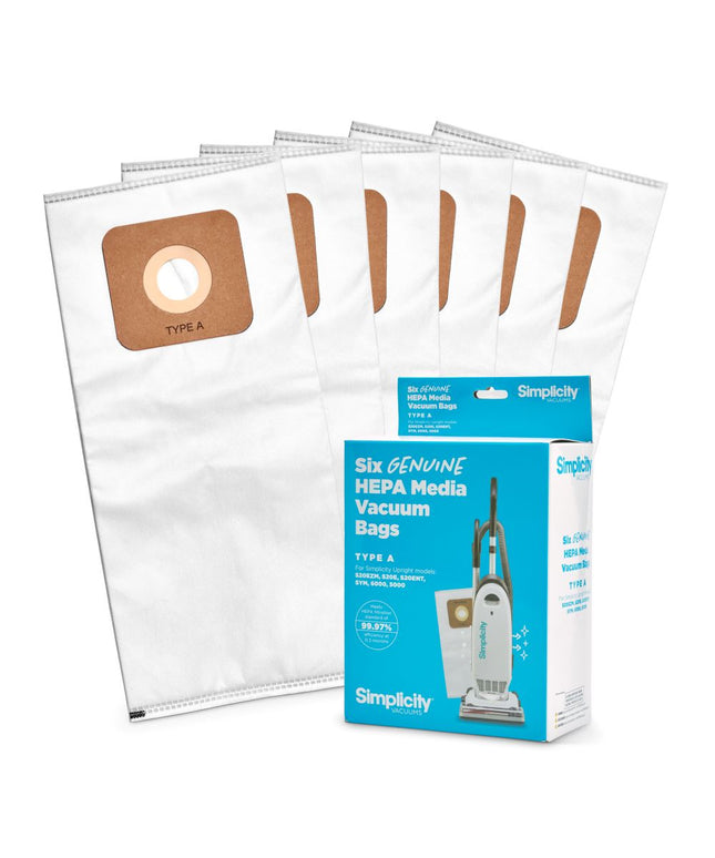 Simplicity type A Vacuum Cleaner Bags fits S20EZM & other Uprights