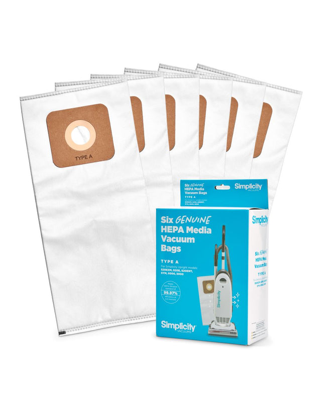 Simplicity type A Vacuum Cleaner Bags fits S20EZM & other Uprights