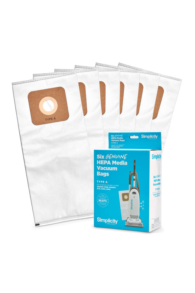 Simplicity type A Vacuum Cleaner Bags fits S20EZM & other Uprights