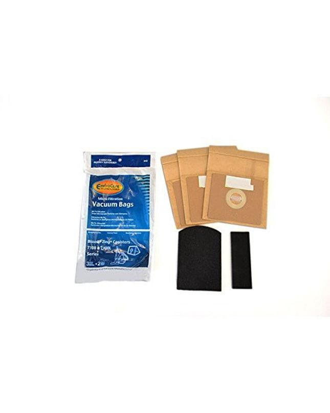 Bissell Zing 7100 Vacuum Bags (3 bags + 2 filters) (Generic)