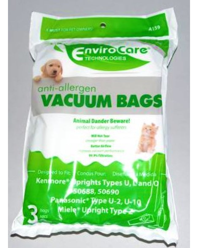 Kenmore 50688 & 50690 U, L, & O Anti-Allergen Vacuum Bags