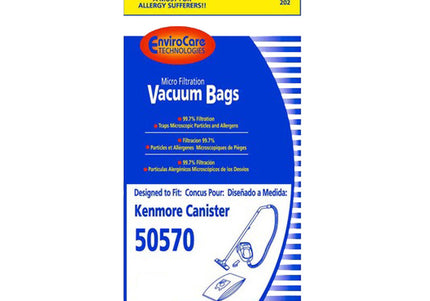 Kenmore 50570 Type I Canister Vacuum Bags (8 pack)