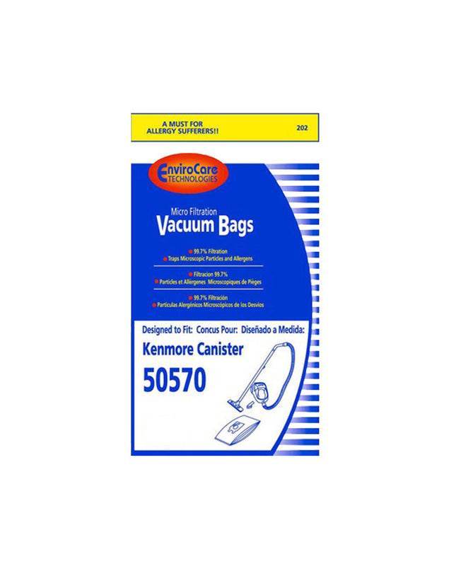 Kenmore 50570 Type I Canister Vacuum Bags (8 pack)