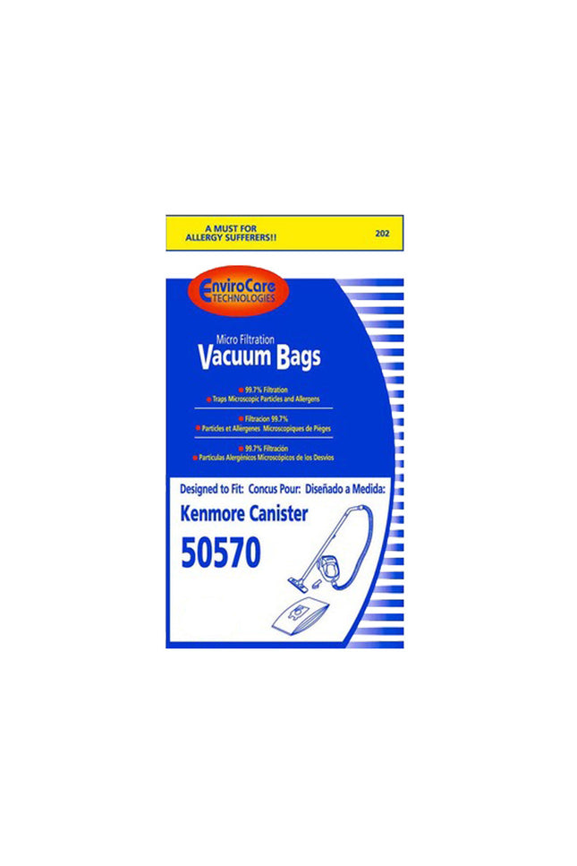 Kenmore 50570 Type I Canister Vacuum Bags (8 pack)