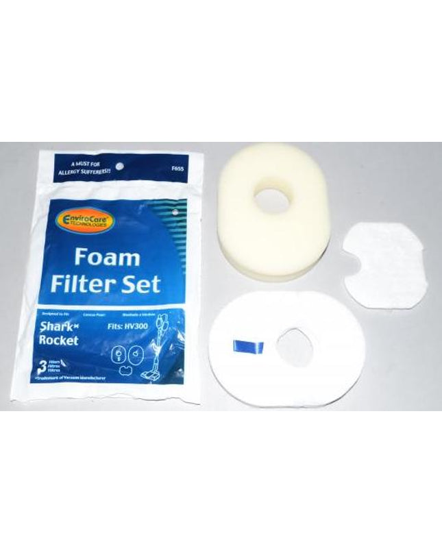 Shark Rocket Vacuum Foam filter Set - 3 filters