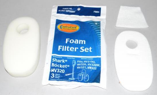 Shark Rocket HV320 Vacuum Filter Set - 3 filters