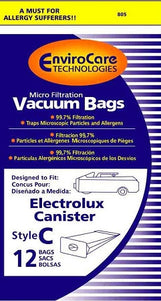 Electrolux / Aerus Canister Style C Vacuum Bags - 12 pack