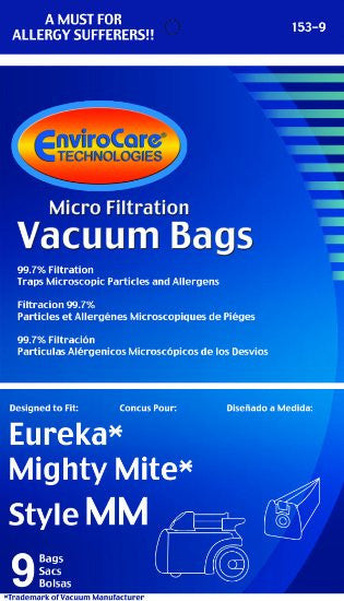 Eureka Style MM Vacuum Bags - 9 pack