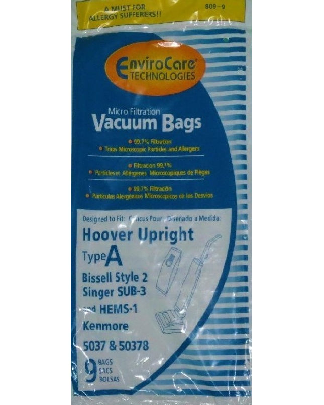 Hoover type A Vacuum Bags - 9 pack