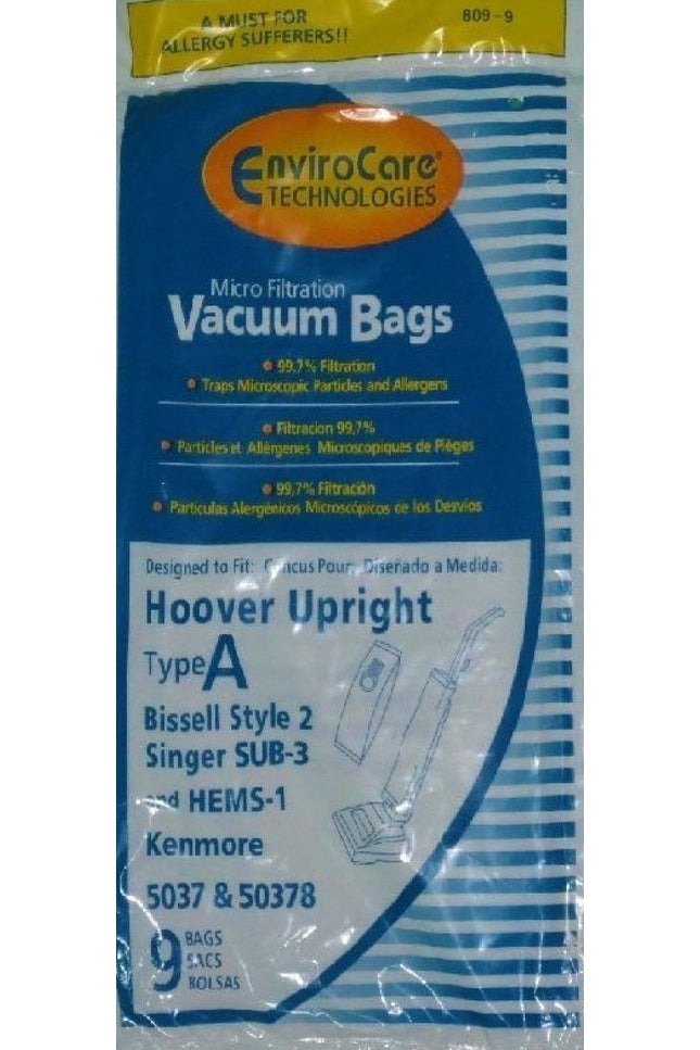 Hoover type A Vacuum Bags - 9 pack