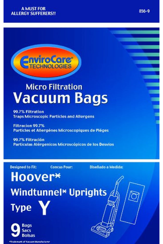 Hoover Type Y Vacuum Bags (9 pack)