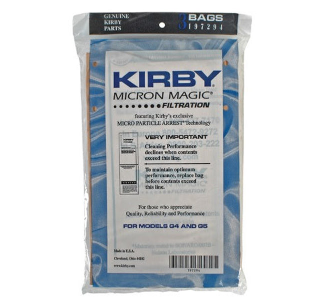 Kirby G4 & G5 vacuum cleaner bags - 3 pack