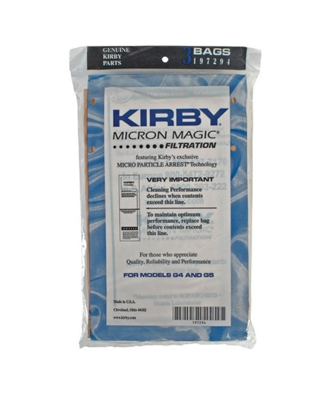 Kirby G4 & G5 vacuum cleaner bags - 3 pack
