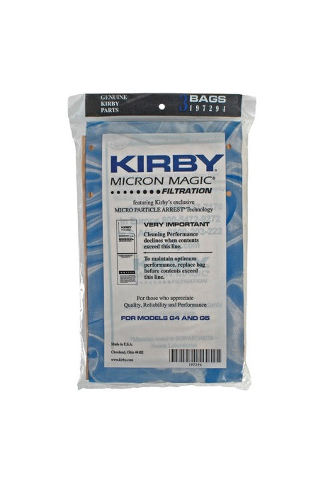 Kirby G4 & G5 vacuum cleaner bags - 3 pack
