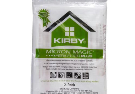 Kirby MicroAllergen Plus HEPA Filter Bags For Avalir & Older (2 Pack) Part # 205814