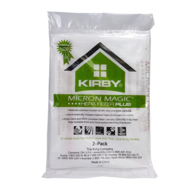 Kirby MicroAllergen Plus HEPA Filter Bags For Avalir & Older (2 Pack) Part # 205814