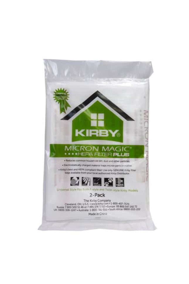 Kirby MicroAllergen Plus HEPA Filter Bags For Avalir & Older (2 Pack) Part # 205814