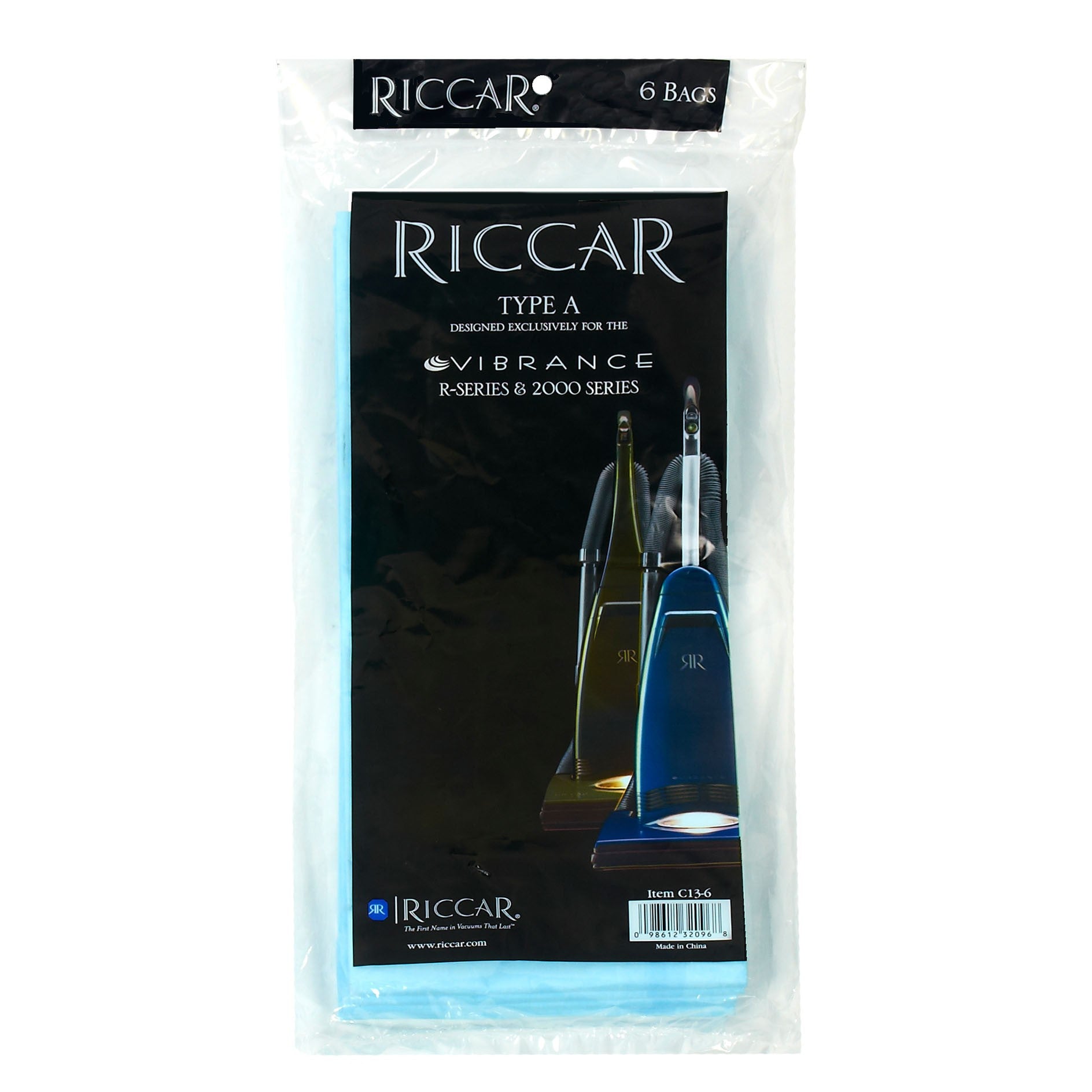 Riccar Paper Vacuum Bags for Vibrance & R Series (6 Pack) Part # C13-6
