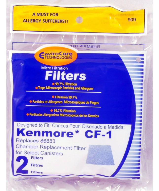Kenmore CF-1 Vacuum Cleaner Filters - 2 pack