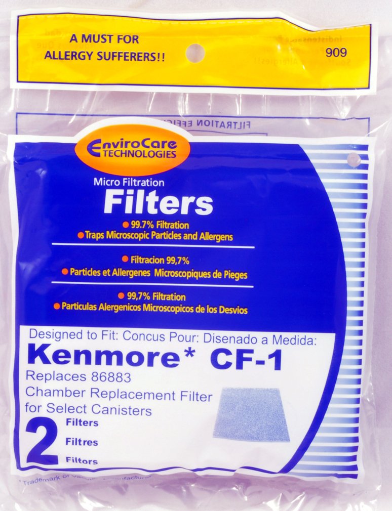 Kenmore CF-1 Vacuum Cleaner Filters - 2 pack