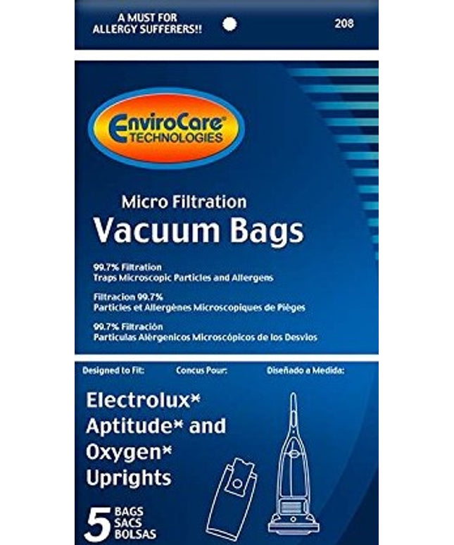 Electrolux Oxygen & Aptitude Upright Vacuum Bags - 5 pack