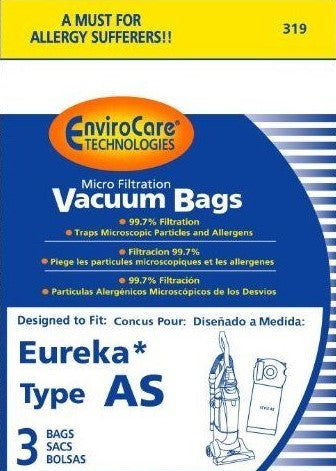 Eureka AS Vacuum Bags - 3 pack