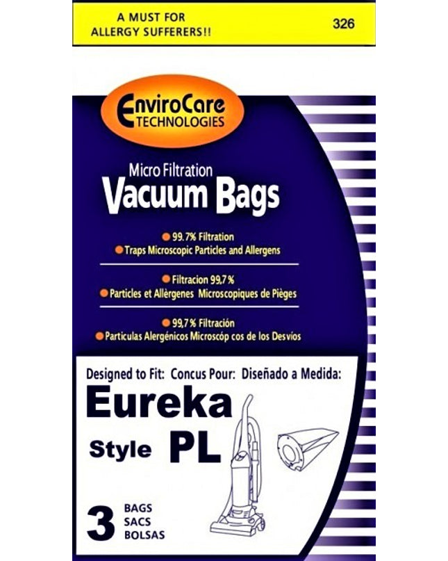 Eureka PL Micro Filtration Vacuum Bags - 3 pack
