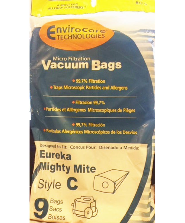 Eureka style C Mighty Mite Vacuum Bags (9 pack)