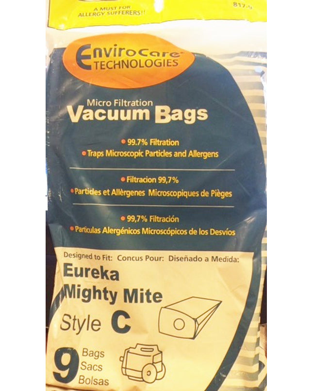 Eureka style C Mighty Mite Vacuum Bags (9 pack)