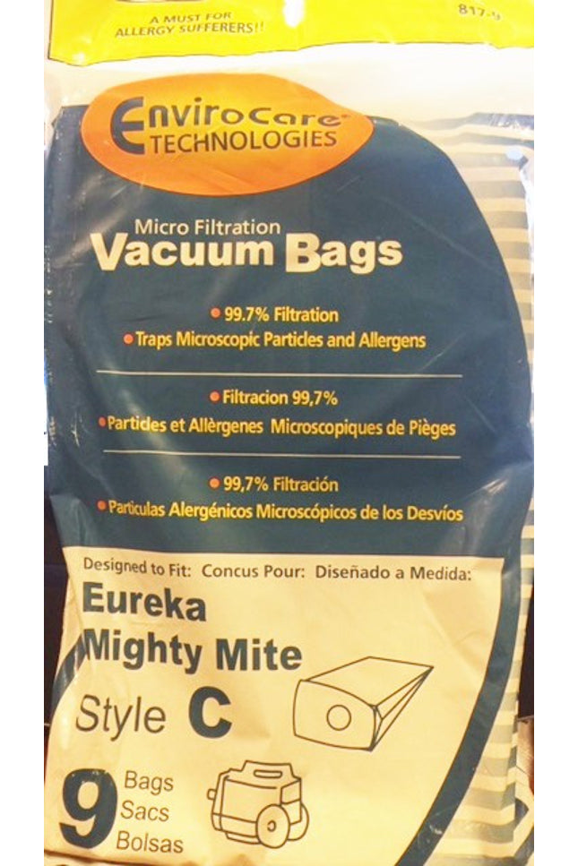Eureka style C Mighty Mite Vacuum Bags (9 pack)