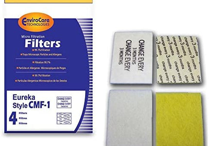 Eureka stylke CMF-1 Two (2) Motor Filters & Two (2) Micron Vacuum Filters