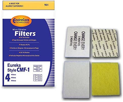 Eureka stylke CMF-1 Two (2) Motor Filters & Two (2) Micron Vacuum Filters