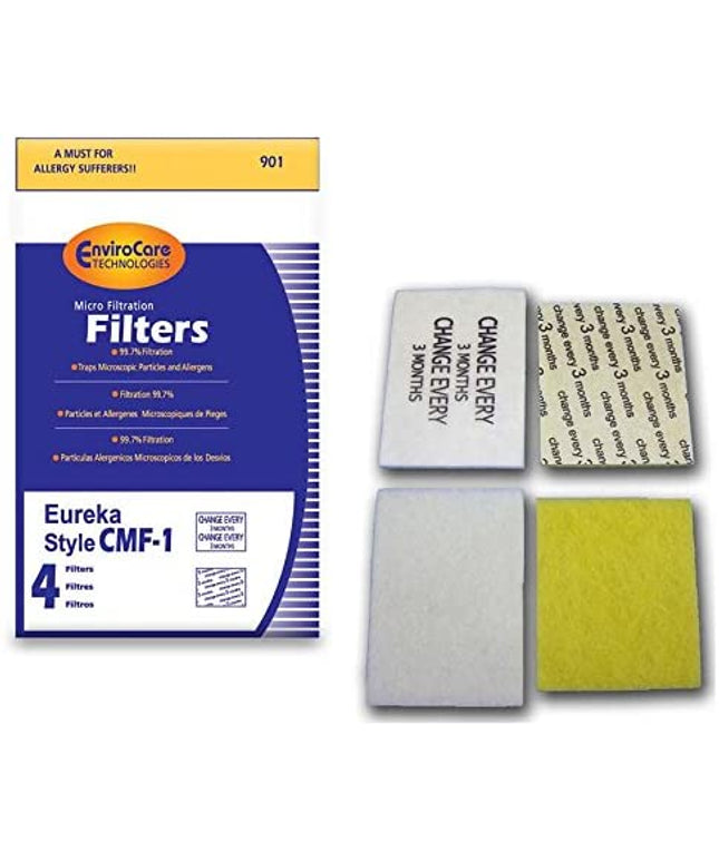 Eureka stylke CMF-1 Two (2) Motor Filters & Two (2) Micron Vacuum Filters
