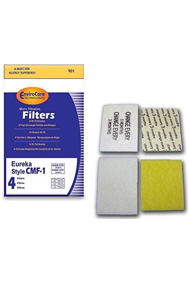 Eureka stylke CMF-1 Two (2) Motor Filters & Two (2) Micron Vacuum Filters