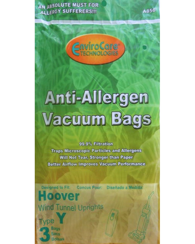 Hoover Y Allergen Vacuum Bags - 3 pack