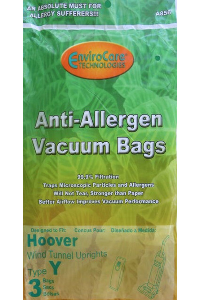 Hoover Y Allergen Vacuum Bags - 3 pack