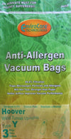 Hoover Y Allergen Vacuum Bags - 3 pack