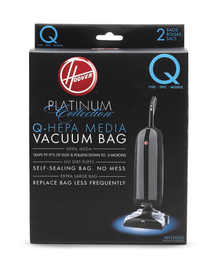Hoover type Q Vacuum Bags (2 pack) Part # AH10000
