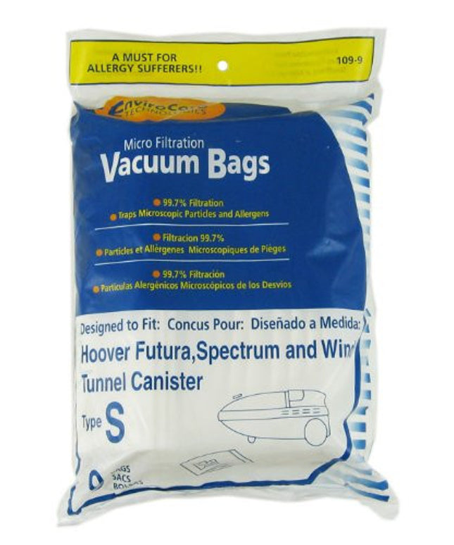 Hoover type S Vacuum Bags (9 pack)
