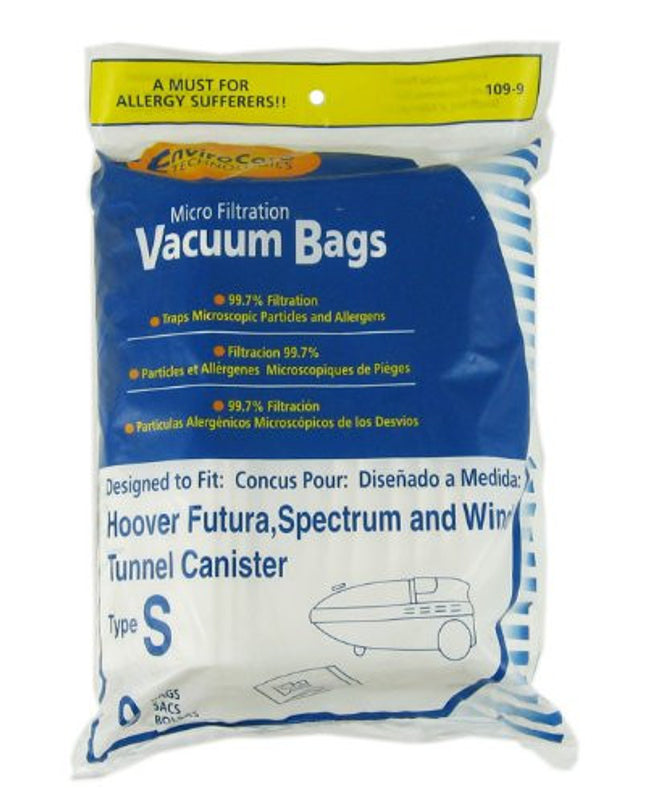 Hoover type S Vacuum Bags (9 pack)
