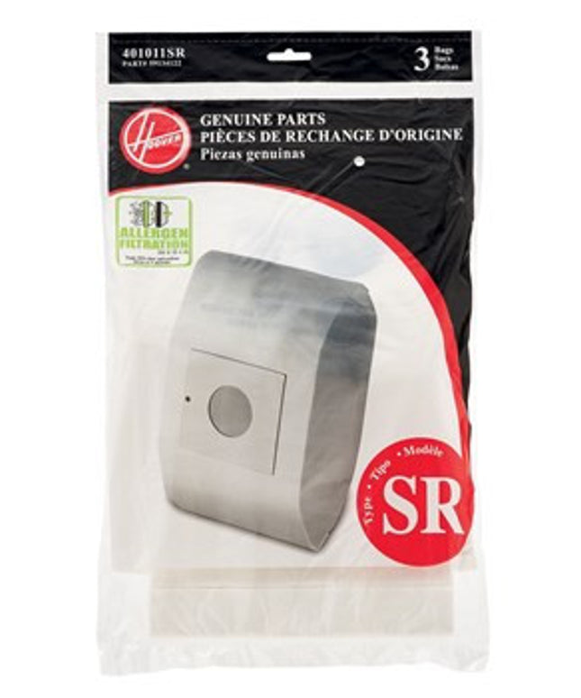 Hoover type SR Vacuum Bags (3 pack) Part # 401010SR