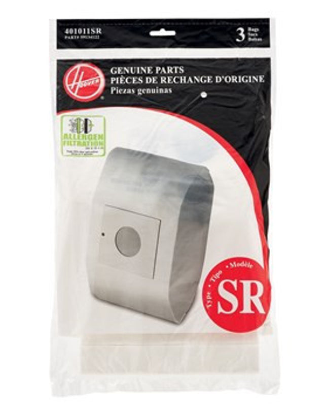 Hoover type SR Vacuum Bags (3 pack) Part # 401010SR