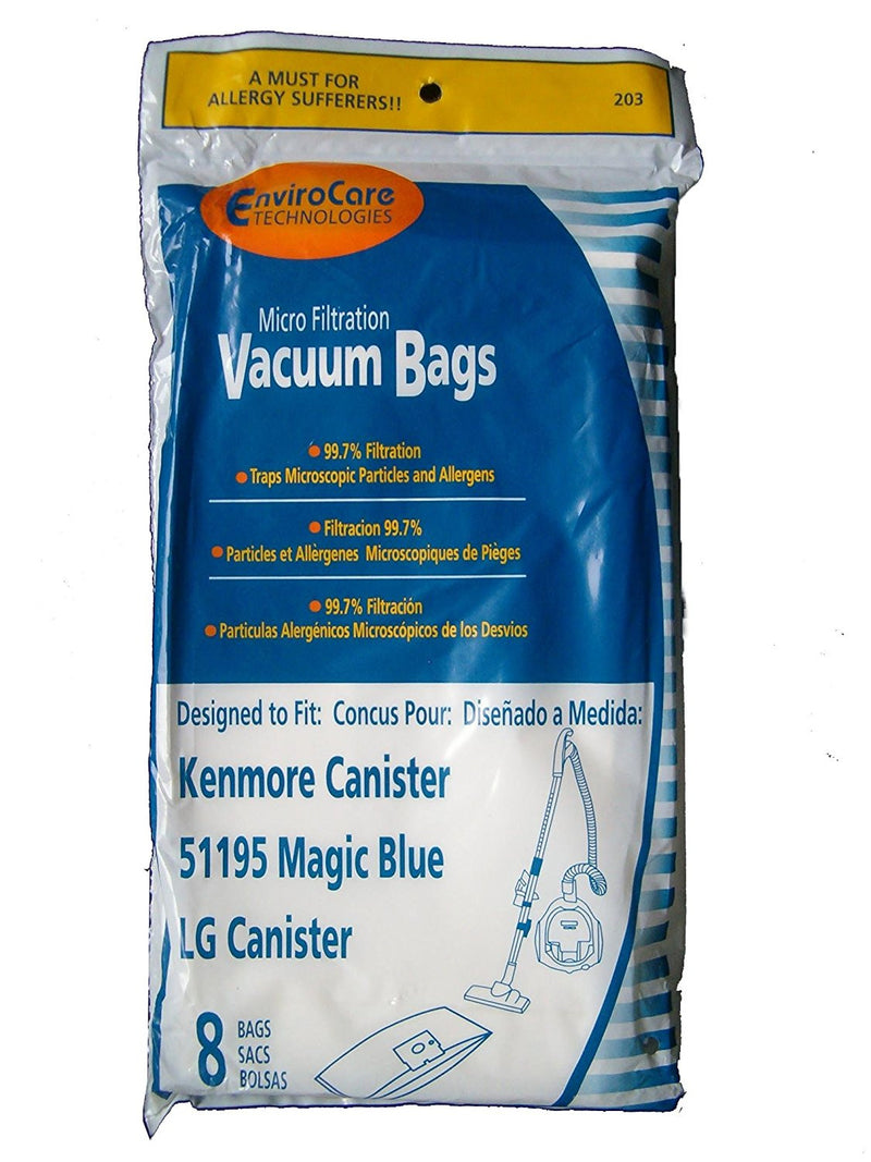 Kenmore type M 51195 Magic Blue Vacuum Bags - 8 pack