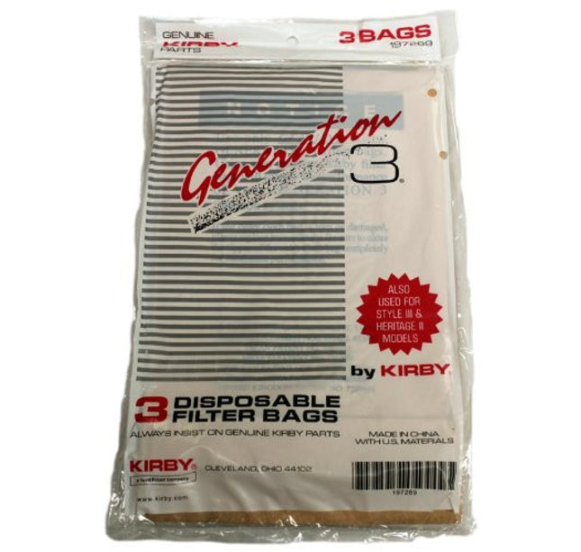 Kirby Generation 3 Vacuum Bags - 3 pack