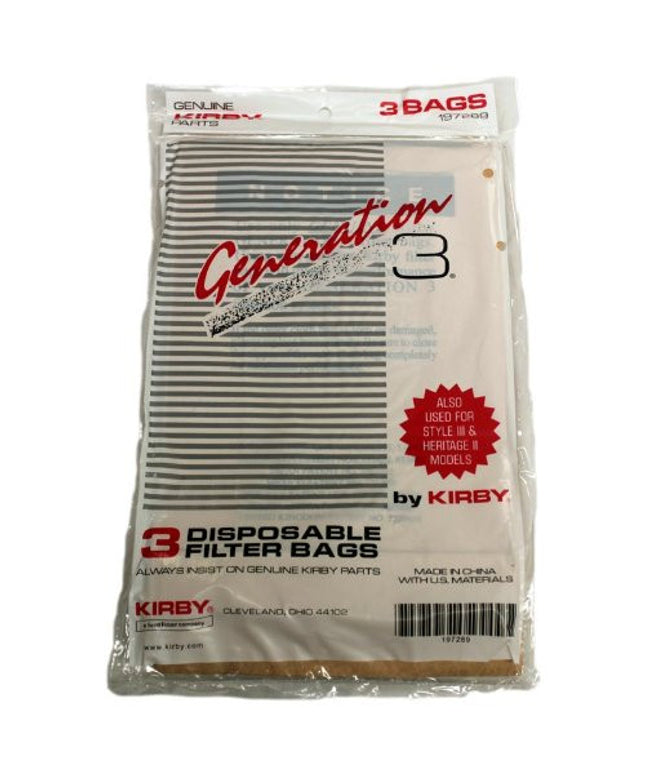 Kirby Generation 3 Vacuum Bags - 3 pack