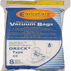 Oreck type CC Micro Filtration Vacuum Bags - 8 Pack