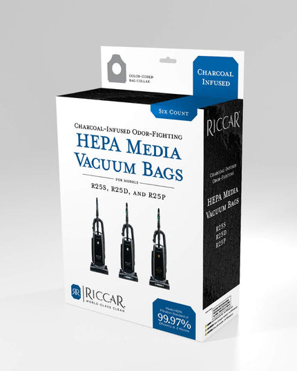 Riccar R25 Series HEPA Media Vacuum Cleaner Bags (6 Pack)